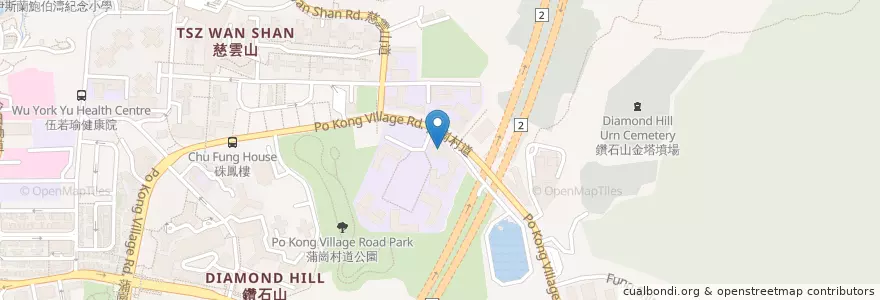 Mapa de ubicacion de 以勒音樂廳 en 中国, 广东省, 香港, 九龍, 新界, 黃大仙區.