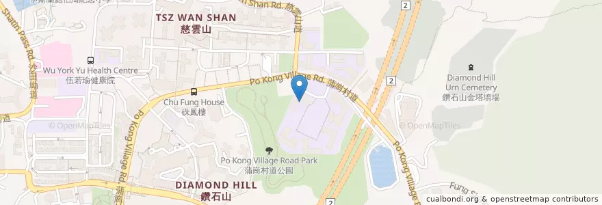 Mapa de ubicacion de 慈雲山天主教小學 Tsz Wan Shan Catholic Primary School en Cina, Guangdong, Hong Kong, Kowloon, Nuovi Territori, 黃大仙區 Wong Tai Sin District.