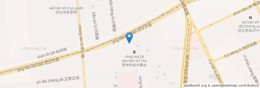 Mapa de ubicacion de 武汉市第一职业教育中心 en Çin, Hubei, Vuhan, 硚口区, 荣华街道.