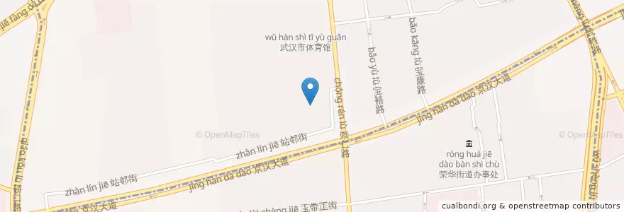 Mapa de ubicacion de 武汉市第11中学 en China, Hubei, Wuhan, 硚口区, 宝丰街道.