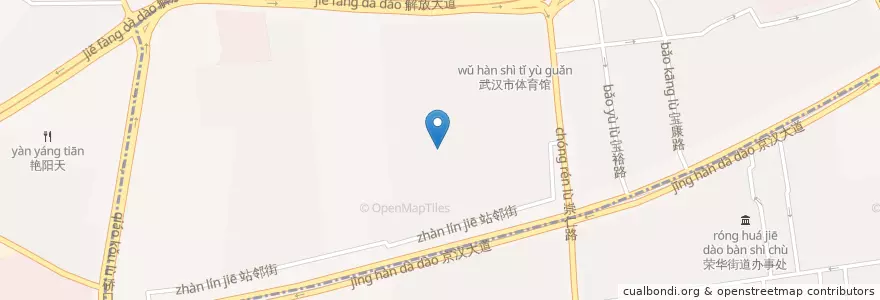 Mapa de ubicacion de 硚口区崇仁路小学 en 중국, 후베이성, 우한시, 차오커우구, 宝丰街道.