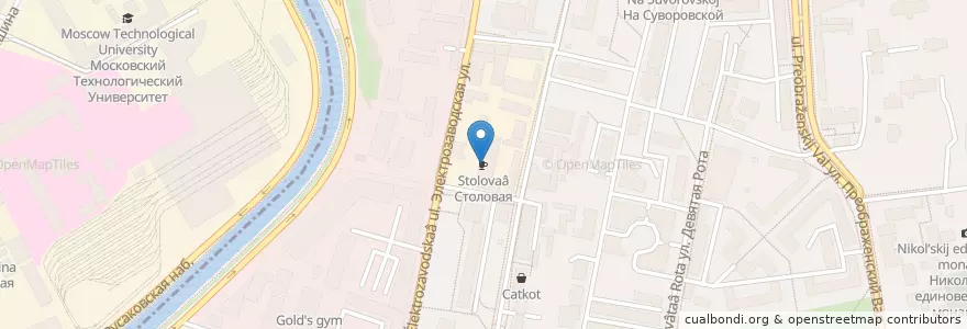 Mapa de ubicacion de Столовая en Russia, Distretto Federale Centrale, Москва, Восточный Административный Округ, Район Преображенское.