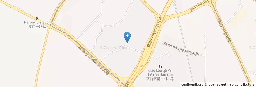 Mapa de ubicacion de 电源村幼儿园 en 中国, 湖北省, 武汉市, 硚口区, 宗关街道.