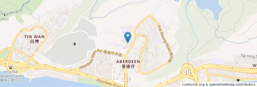 Mapa de ubicacion de 香港仔浸信會白光幼稚園 Aberdeen Baptist Church Pak Kwong Kindergarten en China, Guangdong, Hong Kong, Pulau Hong Kong, Wilayah Baru, 南區 Southern District.