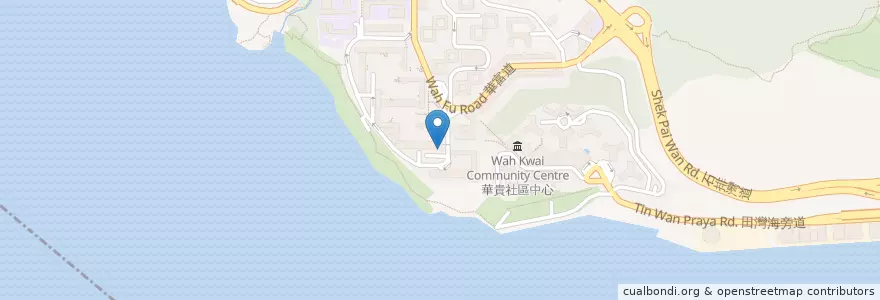 Mapa de ubicacion de 華富郵政局 Wah Fu Post Office en الصين, غوانغدونغ, هونغ كونغ, جزيرة هونغ كونغ, الأقاليم الجديدة, 南區 Southern District.