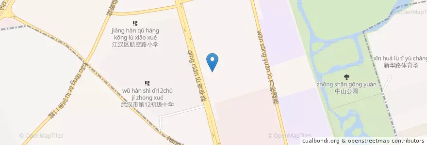 Mapa de ubicacion de 青年路客运站 en 中国, 湖北省, 武汉市, 江汉区, 万松街道.