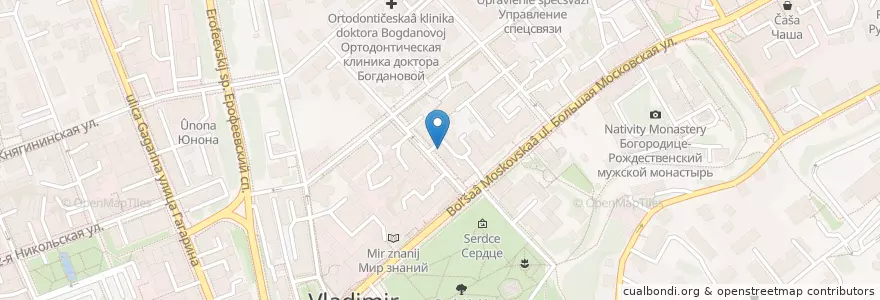 Mapa de ubicacion de Связьбанк en Rusia, Distrito Federal Central, Óblast De Vladímir, Городской Округ Владимир.