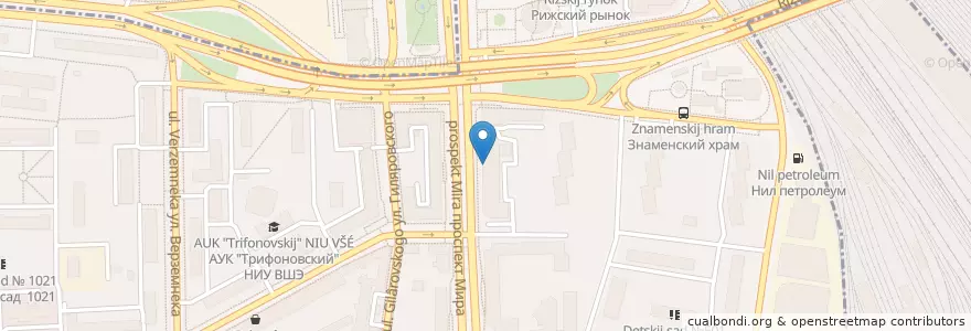 Mapa de ubicacion de ВТБ en Rusia, Distrito Federal Central, Москва, Северо-Восточный Административный Округ, Distrito Administrativo Central, Мещанский Район.