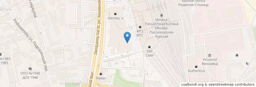 Mapa de ubicacion de Старбакс en Rusland, Centraal Federaal District, Moskou, Центральный Административный Округ, Басманный Район.