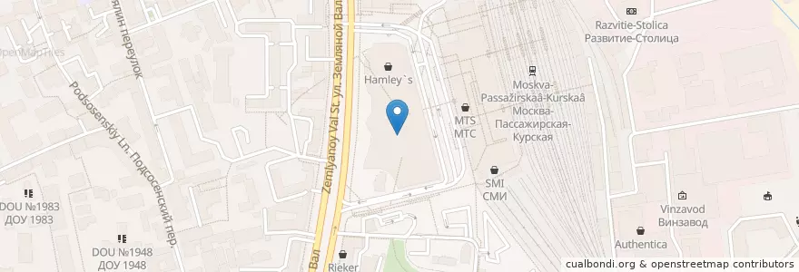 Mapa de ubicacion de Пицца Соле Мио en Russie, District Fédéral Central, Moscou, Центральный Административный Округ, Басманный Район.