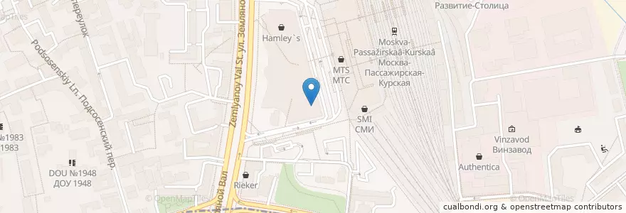 Mapa de ubicacion de Shokoladnitsa en Russia, Central Federal District, Moscow, Central Administrative Okrug, Basmanny District.