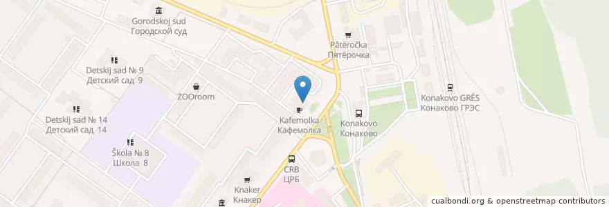 Mapa de ubicacion de Россельхозбанк en Russia, Central Federal District, Tver Oblast, Konakovsky District, Городское Поселение Конаково.