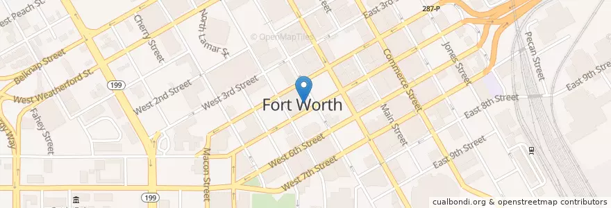 Mapa de ubicacion de Texas Capital Bank en United States, Texas, Tarrant County, Fort Worth.