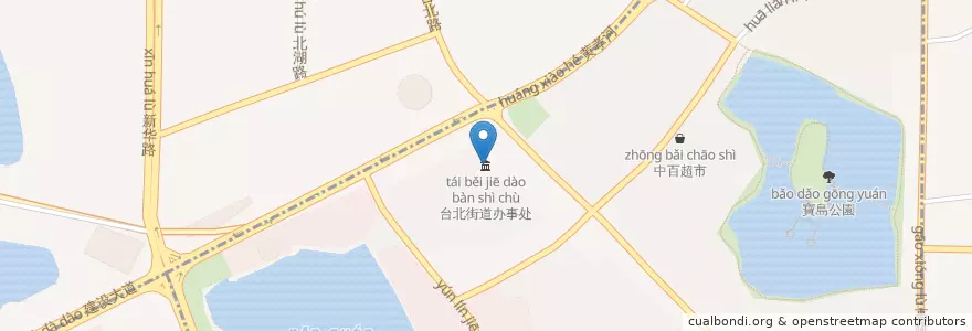 Mapa de ubicacion de 台北街道办事处 en 中国, 湖北省, 武漢市, 江岸区, 台北街道.