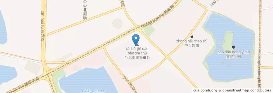 Mapa de ubicacion de 台北街派出所 en چین, هوبئی, ووهان, 江岸区, 台北街道.