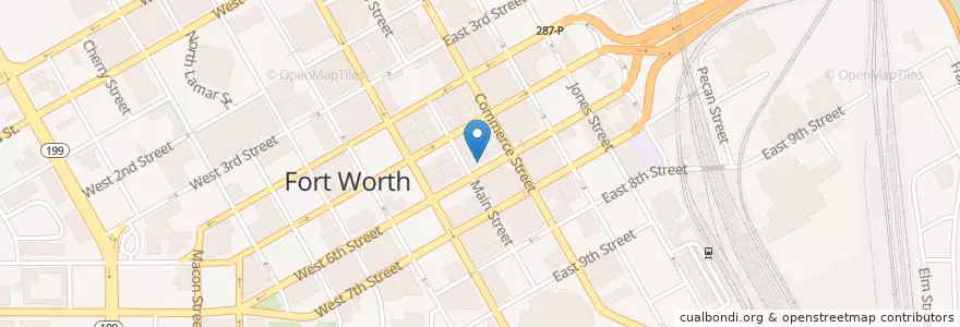 Mapa de ubicacion de Garage Entrance en アメリカ合衆国, テキサス州, Tarrant County, Fort Worth.