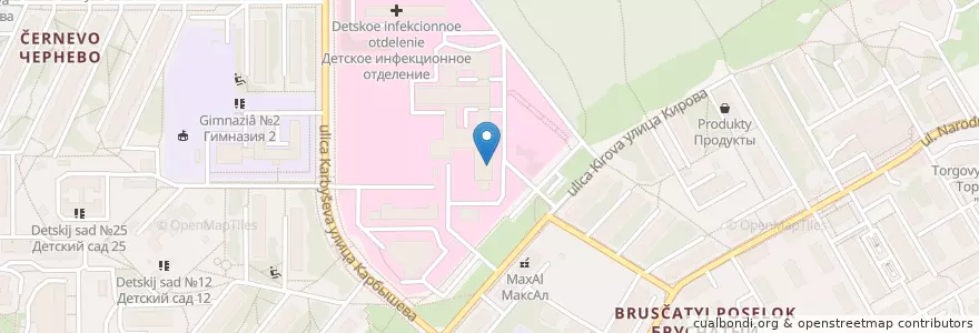 Mapa de ubicacion de Поликлиническое отделение en روسيا, Центральный Федеральный Округ, محافظة موسكو, Городской Округ Красногорск.