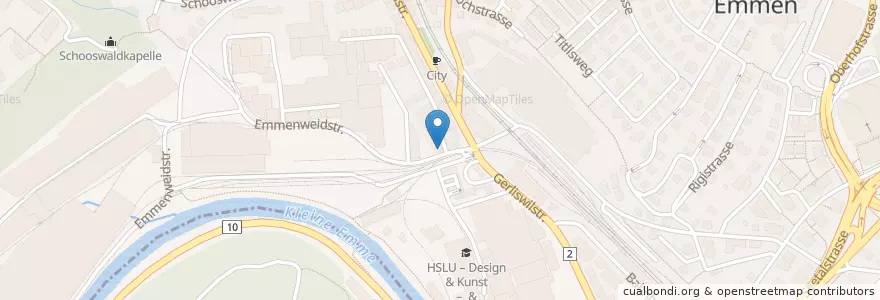 Mapa de ubicacion de Bosnisches Kulturzentrum / Moschee en Suiza, Lucerna, Emmen.
