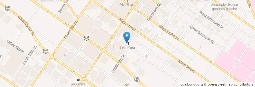 Mapa de ubicacion de Leku Ona en Estados Unidos De América, Idaho, Ada County, Boise.
