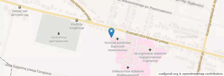 Mapa de ubicacion de Аптека № 1 en Rússia, Distrito Federal Central, Брянская Область, Новозыбковский Городской Округ.