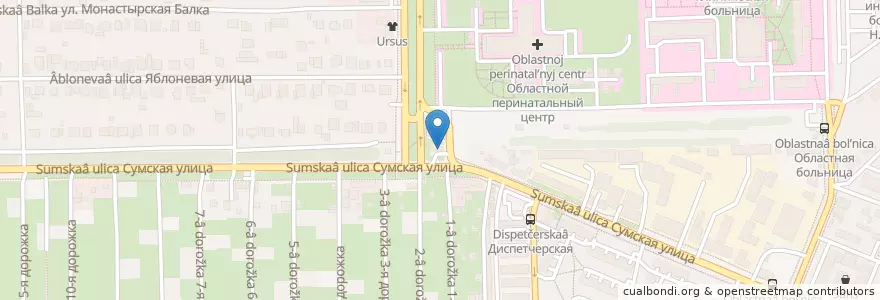 Mapa de ubicacion de Газпром ТЗК №119 en Russie, District Fédéral Central, Oblast De Koursk, Курский Район, Городской Округ Курск.