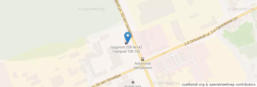Mapa de ubicacion de Газпром ТЗК №142 en Russie, District Fédéral Central, Oblast De Koursk, Курский Район, Городской Округ Курск.