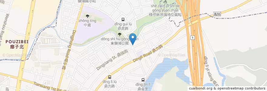 Mapa de ubicacion de 拉亞漢堡 en Taiwán, Kaohsiung, 三民區.