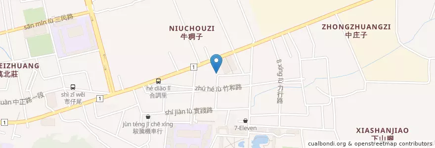 Mapa de ubicacion de 脆皮雞排 en Taiwan, 臺灣省, Condado De Changhua, 彰化市.