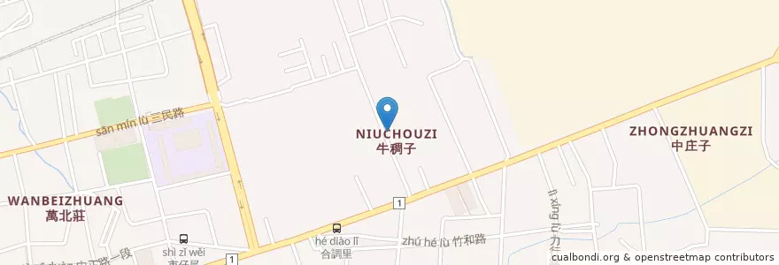 Mapa de ubicacion de 聞香牛肉麵 en Taiwan, 臺灣省, Condado De Changhua, 彰化市.
