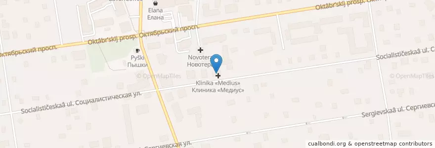 Mapa de ubicacion de Медиус en Russland, Föderationskreis Nordwest, Oblast Leningrad, Всеволожский Район, Город Всеволожск.