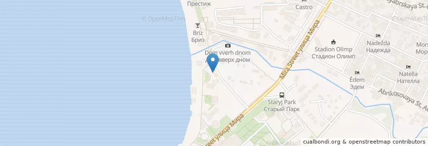 Mapa de ubicacion de Парадиз en 俄罗斯/俄羅斯, 南部联邦管区, 克拉斯诺达尔边疆区, Городской Округ Геленджик.