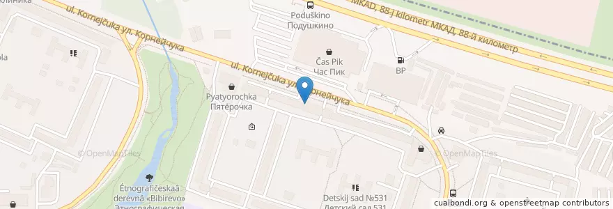 Mapa de ubicacion de Юношеская библиотека №99 en Russia, Distretto Federale Centrale, Москва, Северо-Восточный Административный Округ, Район Бибирево.