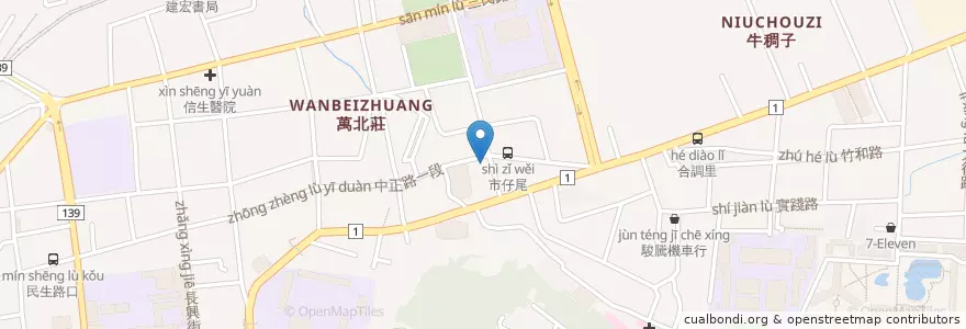 Mapa de ubicacion de 鵝肉担 en تایوان, 臺灣省, شهرستان جانگوآ, 彰化市.