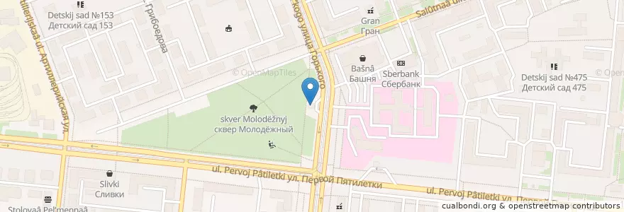 Mapa de ubicacion de Газпромнефть en Rússia, Уральский Федеральный Округ, Oblast De Cheliabinsk, Челябинский Городской Округ.