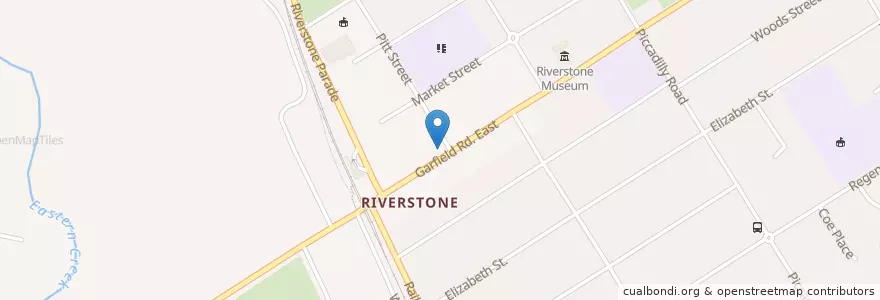 Mapa de ubicacion de Riverstone Post Office en Australië, Nieuw-Zuid-Wales, Sydney, Blacktown City Council.