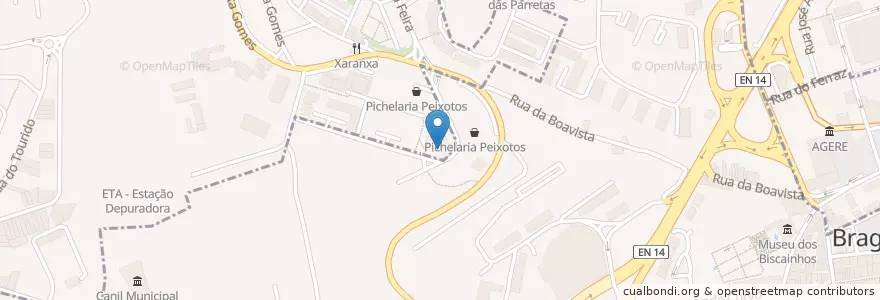 Mapa de ubicacion de Café Coliseu en Portekiz, Norte, Cávado, Braga, Braga, Maximinos, Sé E Cividade, Real, Dume E Semelhe.