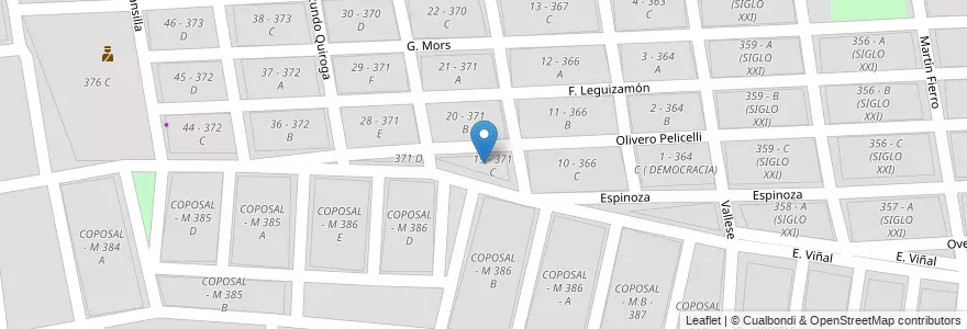 Mapa de ubicacion de 19 - 371 C en Argentina, Salta, Capital, Municipio De Salta, Salta.