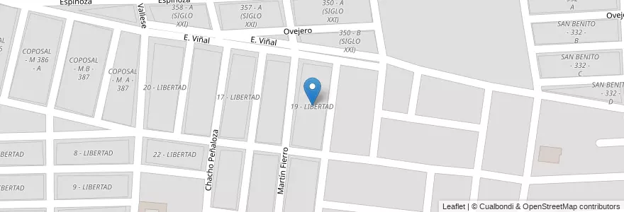 Mapa de ubicacion de 19 - LIBERTAD en Аргентина, Сальта, Capital, Municipio De Salta, Salta.