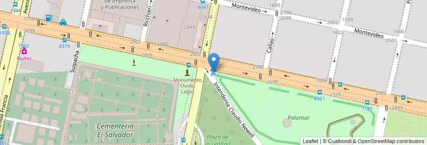 Mapa de ubicacion de 19 - Parque Independencia I en アルゼンチン, サンタフェ州, Departamento Rosario, Municipio De Rosario, ロサリオ.