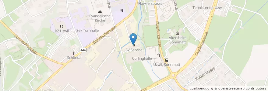 Mapa de ubicacion de SV Service en سوئیس, Sankt Gallen, Wahlkreis Wil, Uzwil.