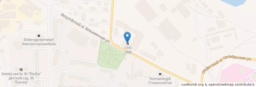 Mapa de ubicacion de ОВД en 俄罗斯/俄羅斯, Центральный Федеральный Округ, 莫斯科州, Городской Округ Электрогорск.