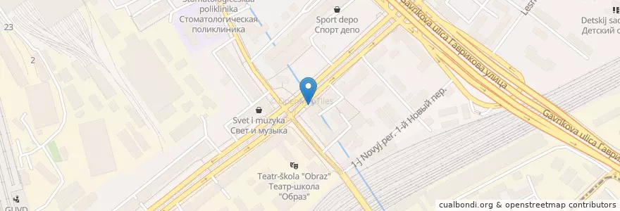 Mapa de ubicacion de Шоколадница en Россия, Центральный Федеральный Округ, Москва, Центральный Административный Округ, Красносельский Район.