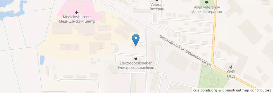 Mapa de ubicacion de Автосервис en Rusia, Центральный Федеральный Округ, Московская Область, Городской Округ Электрогорск.