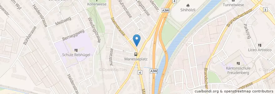Mapa de ubicacion de La casa del cappuccino en Suisse, Zurich, District De Zurich, Zurich.
