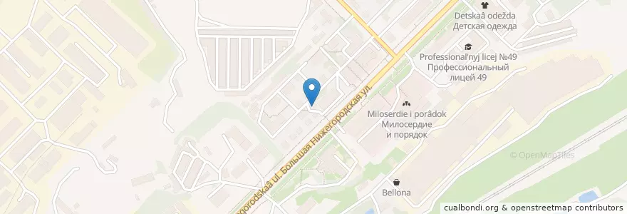 Mapa de ubicacion de Надежда en Rússia, Distrito Federal Central, Владимирская Область, Городской Округ Владимир.