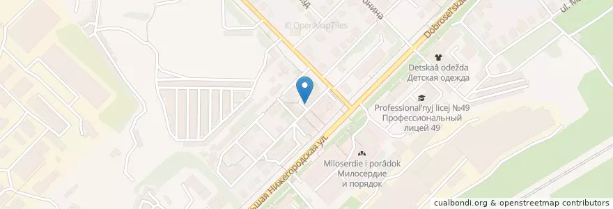 Mapa de ubicacion de Отделение связи №600016 en Rusia, Distrito Federal Central, Óblast De Vladímir, Городской Округ Владимир.