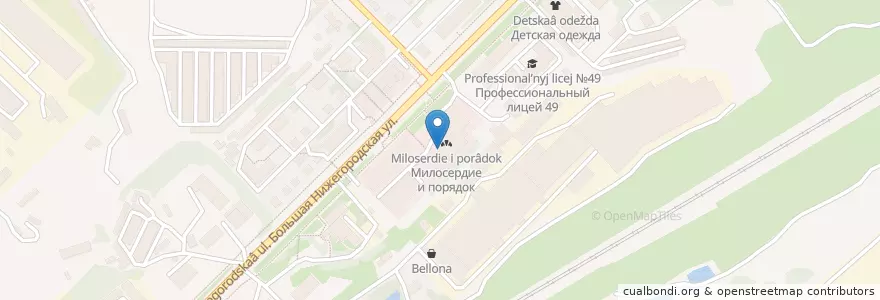 Mapa de ubicacion de Социальное кафе "Гжель" en Russie, District Fédéral Central, Oblast De Vladimir, Городской Округ Владимир.