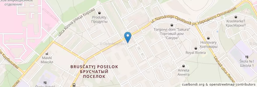 Mapa de ubicacion de Медон en Russia, Distretto Federale Centrale, Oblast' Di Mosca, Городской Округ Красногорск.