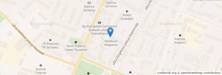 Mapa de ubicacion de Медиком en Russia, Northwestern Federal District, Leningrad Oblast, Gatchinsky District, Гатчинское Городское Поселение.