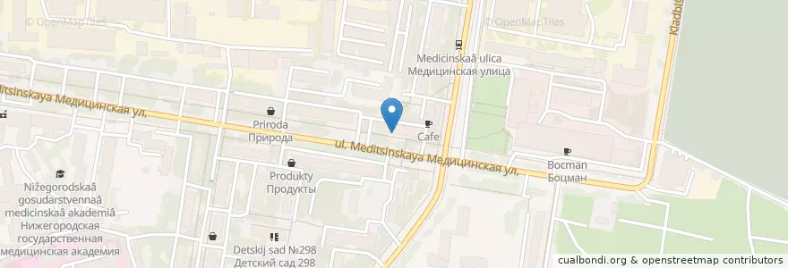 Mapa de ubicacion de Отделение связи №603104 en ロシア, 沿ヴォルガ連邦管区, ニジニ・ノヴゴロド州, ニジニ・ノヴゴロド管区.